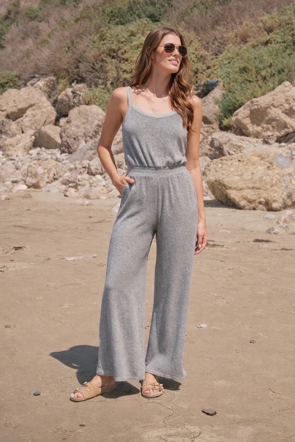 Sundry Athletic Jumpsuit - Heather Grey, photo 1 of 3