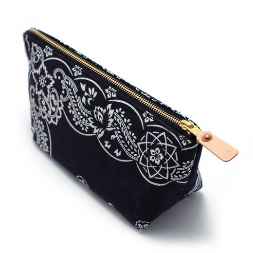General Knot & Co Black Bandana Travel Clutch