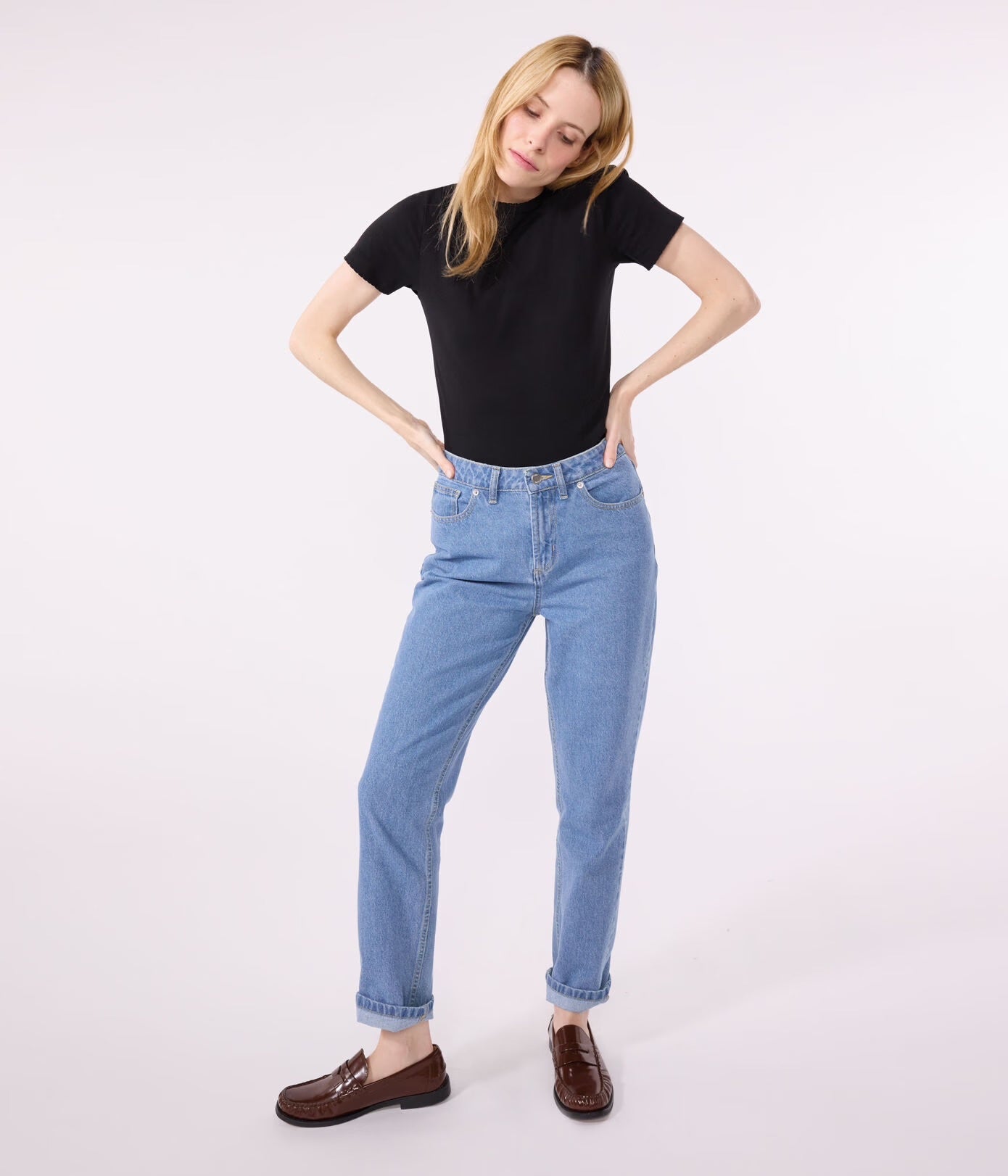 Petit Bateau Cocotte Stitch Neckline Tee - Black, photo 2 of 5