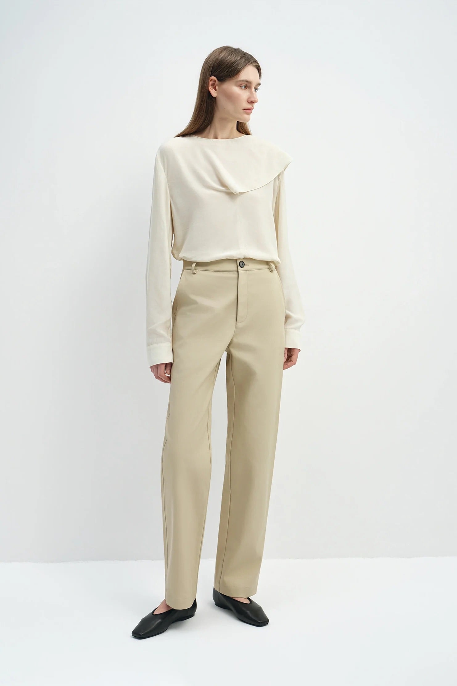 Rue Sophie Orielle Twill Pant - Sand, photo 2 of 7