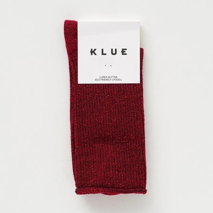 Klue Glitter Lurex Socks - Cherry Red, photo 1 of 4