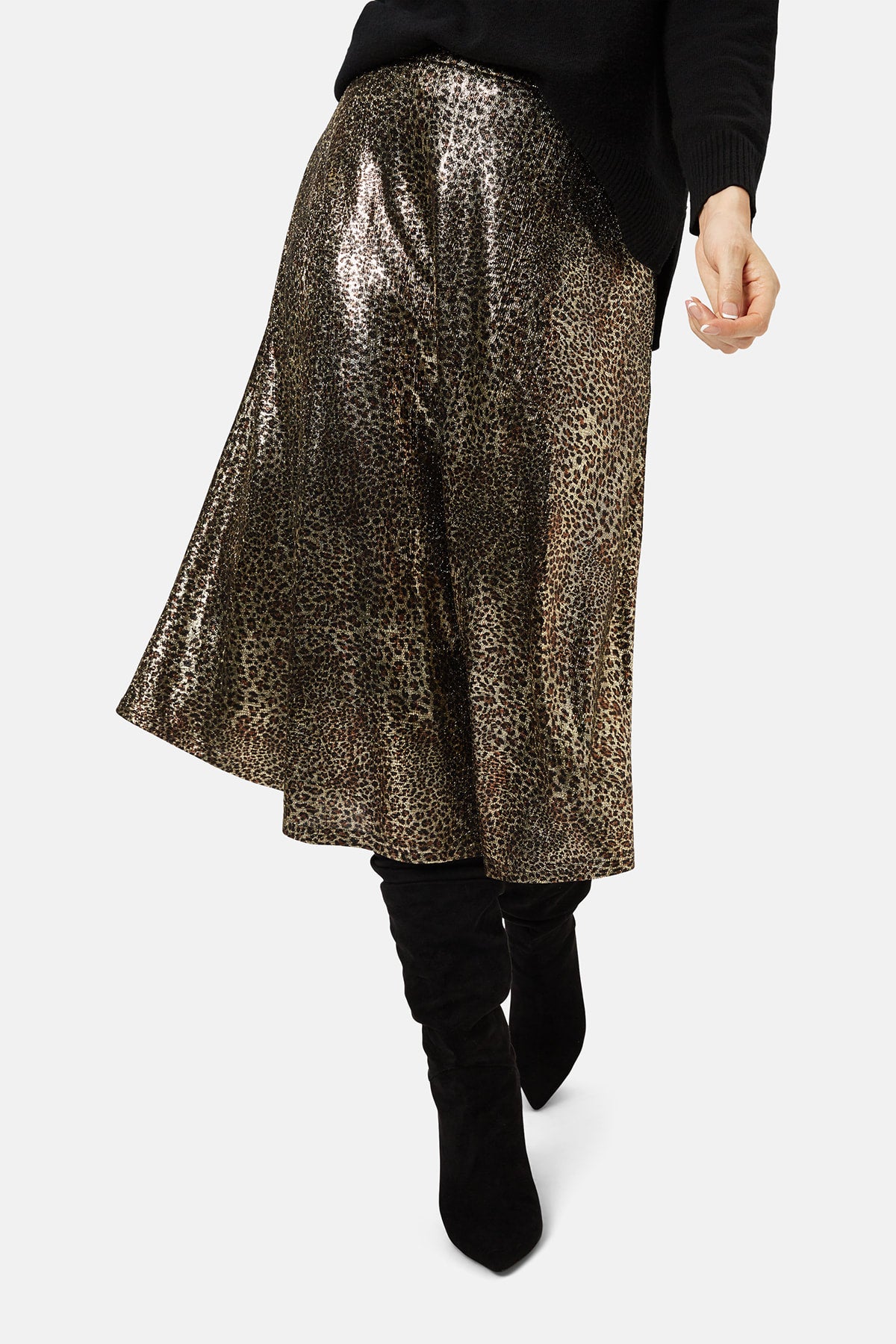 Traffic People Parallel Lines Skirt - Leopard Print, photo 4 of 4