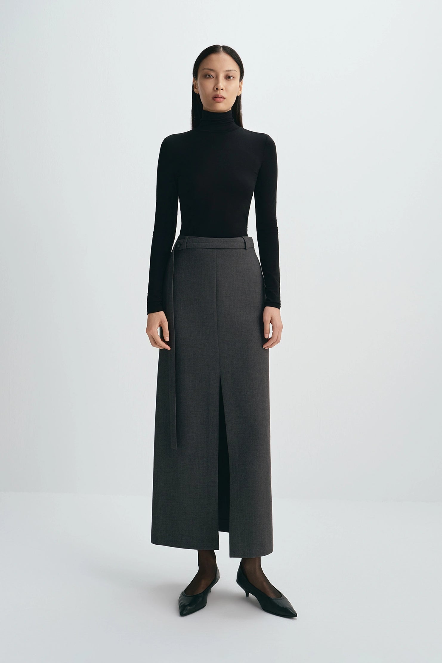 Rue Sophie Jaliah Wool Turtleneck - Black, photo 2 of 5