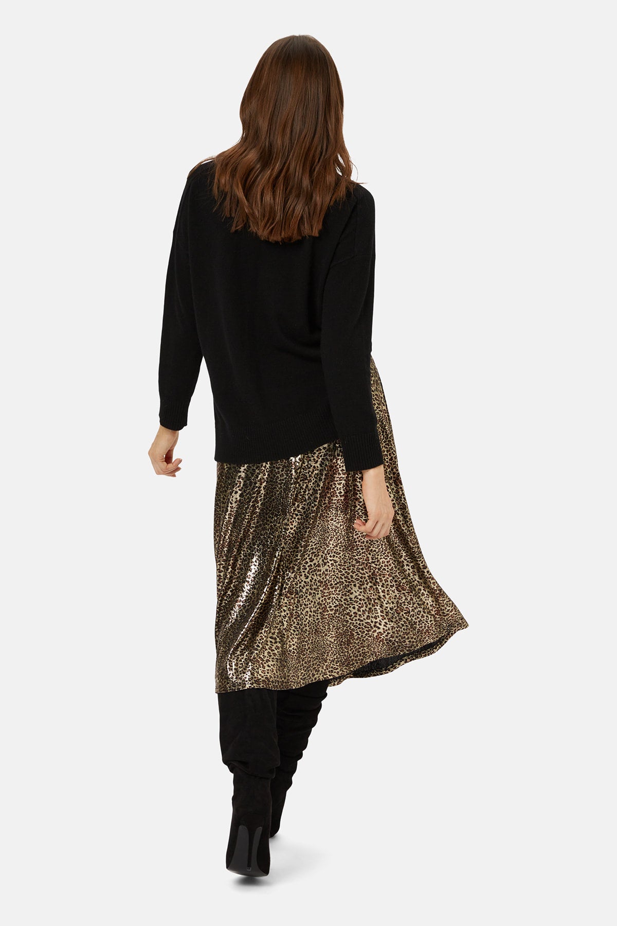 Traffic People Parallel Lines Skirt - Leopard Print, photo 3 of 4
