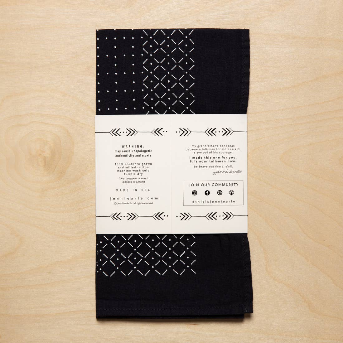 Jenni Earle Talisman Heritage Bandana - Be Brave, photo 4 of 6