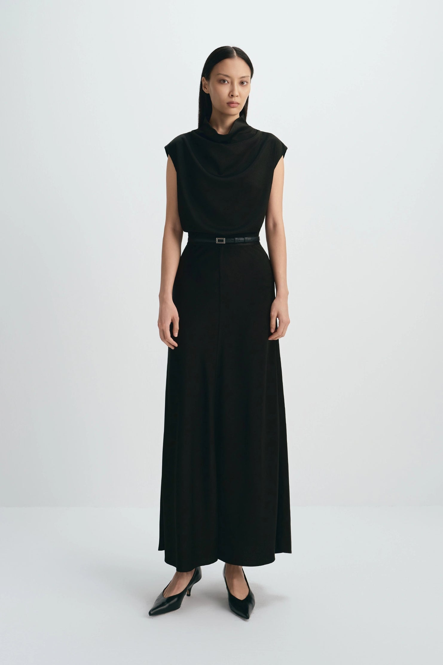 Rue Sophie Sleeveless Tess Cowl Neck Top - Black, photo 2 of 8