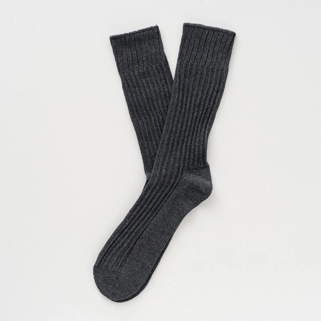 Klue Organic Cotton Solid Knitted Stripes Socks - Anthracite, photo 2 of 2