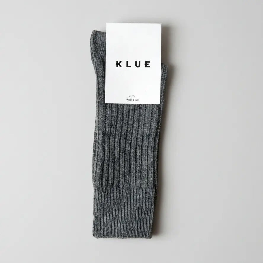 Klue Silk & Wool Star Dust Socks - Anthracite, photo 1 of 3