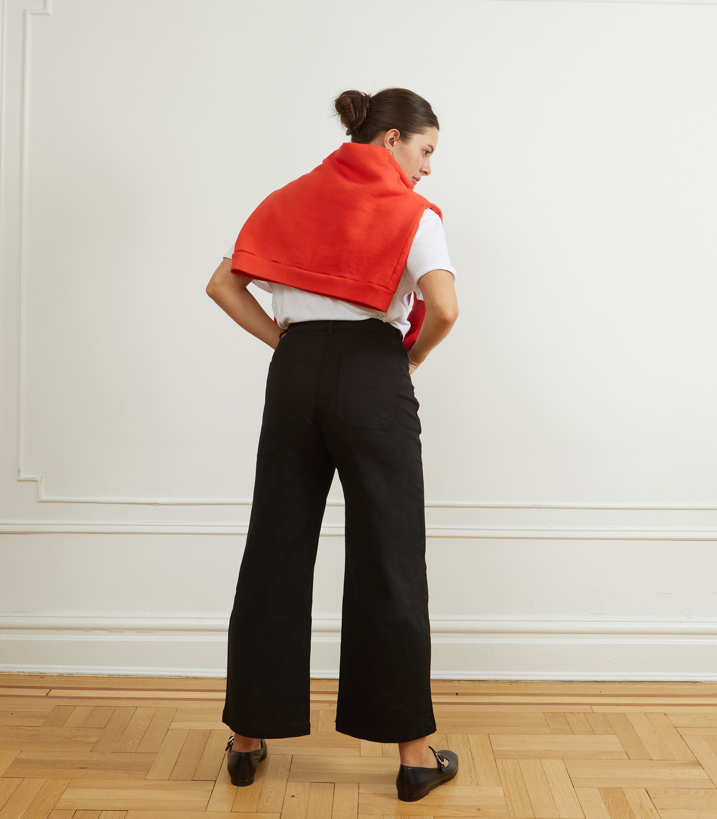 Loup Simone Wide Leg Crop Jean - Black, photo 3 of 3