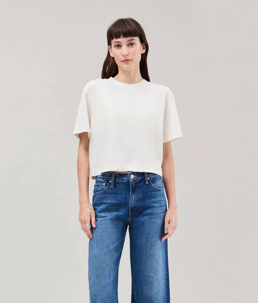 Richer Poorer Relaxed Crop Tee - Bone, photo 2 of 4