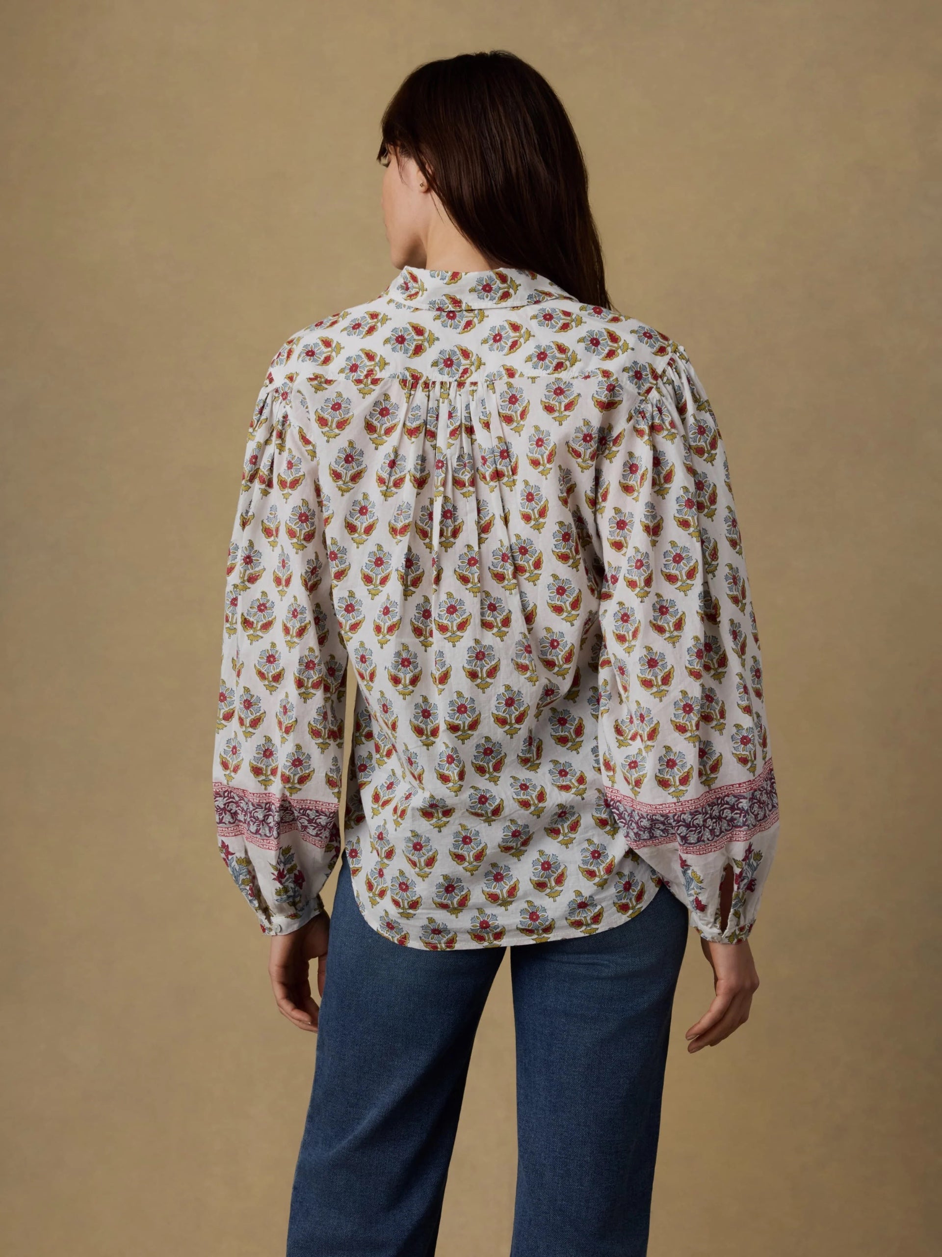 Faherty Suki Blouse - Antique Bouquet Print, photo 5 of 6