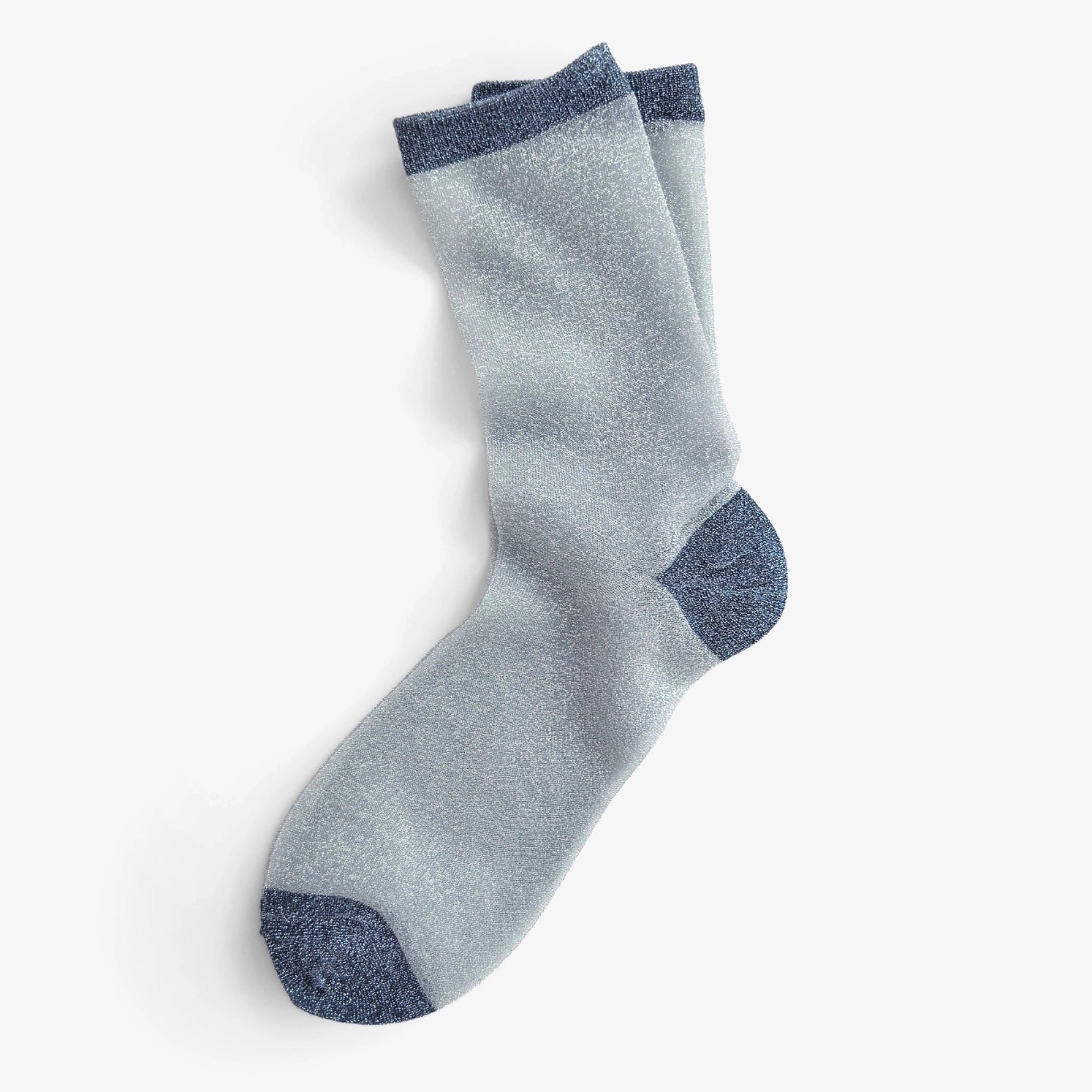 Hooray Sock Co. Broadway Sheer Crew Sock - Silver, photo 3 of 3