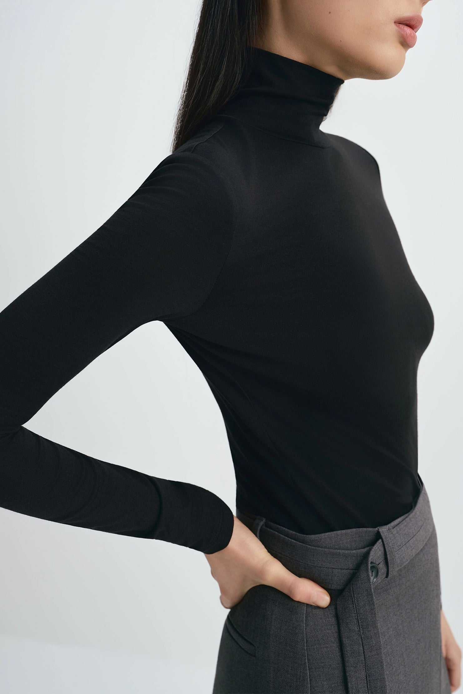 Rue Sophie Jaliah Wool Turtleneck - Black, photo 4 of 5
