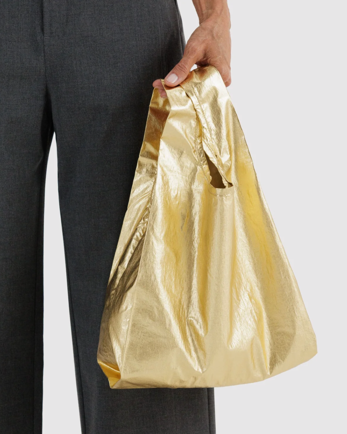BAGGU Baby Baggu Reusable Shopping Tote - Gold Metallic, photo 2 of 3