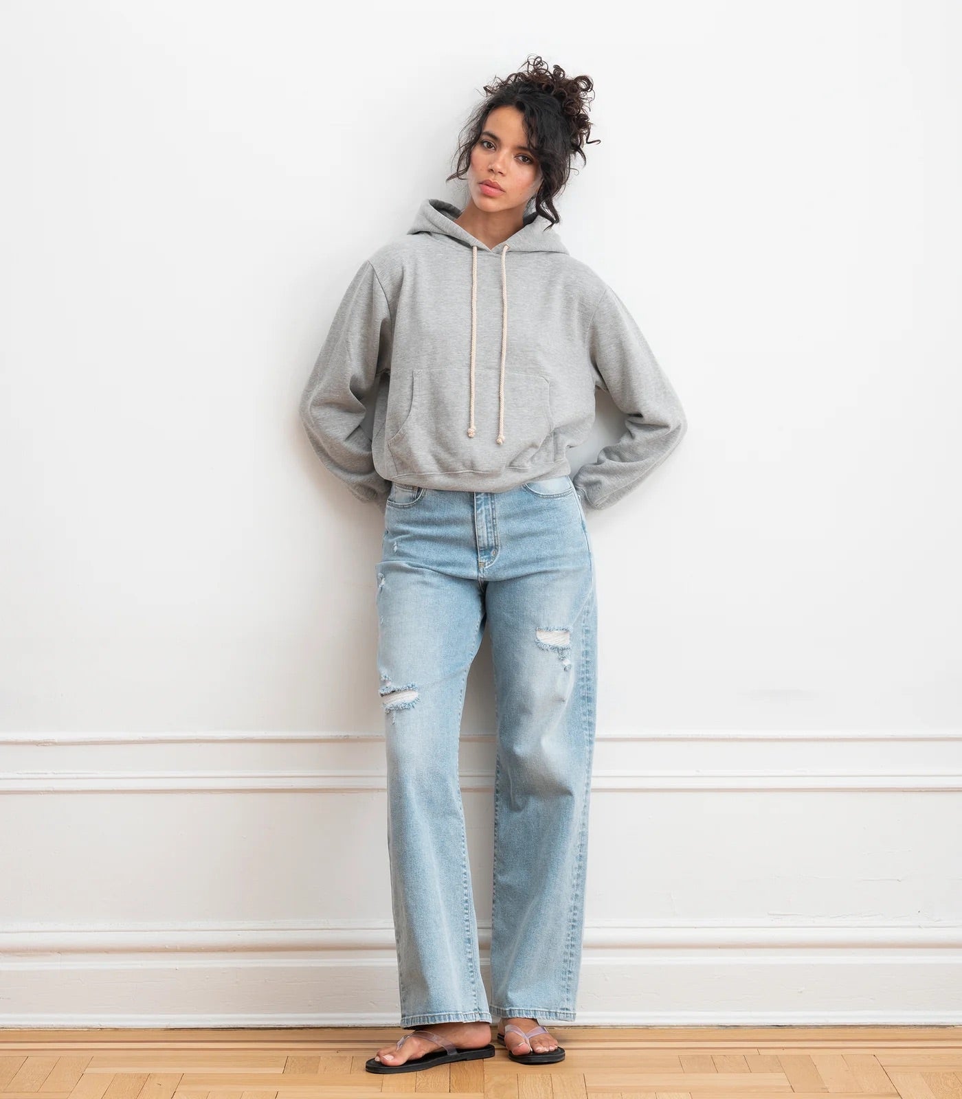 Loup Gemma Hooded Sweatshirt - Heather Grey, photo 7 of 8