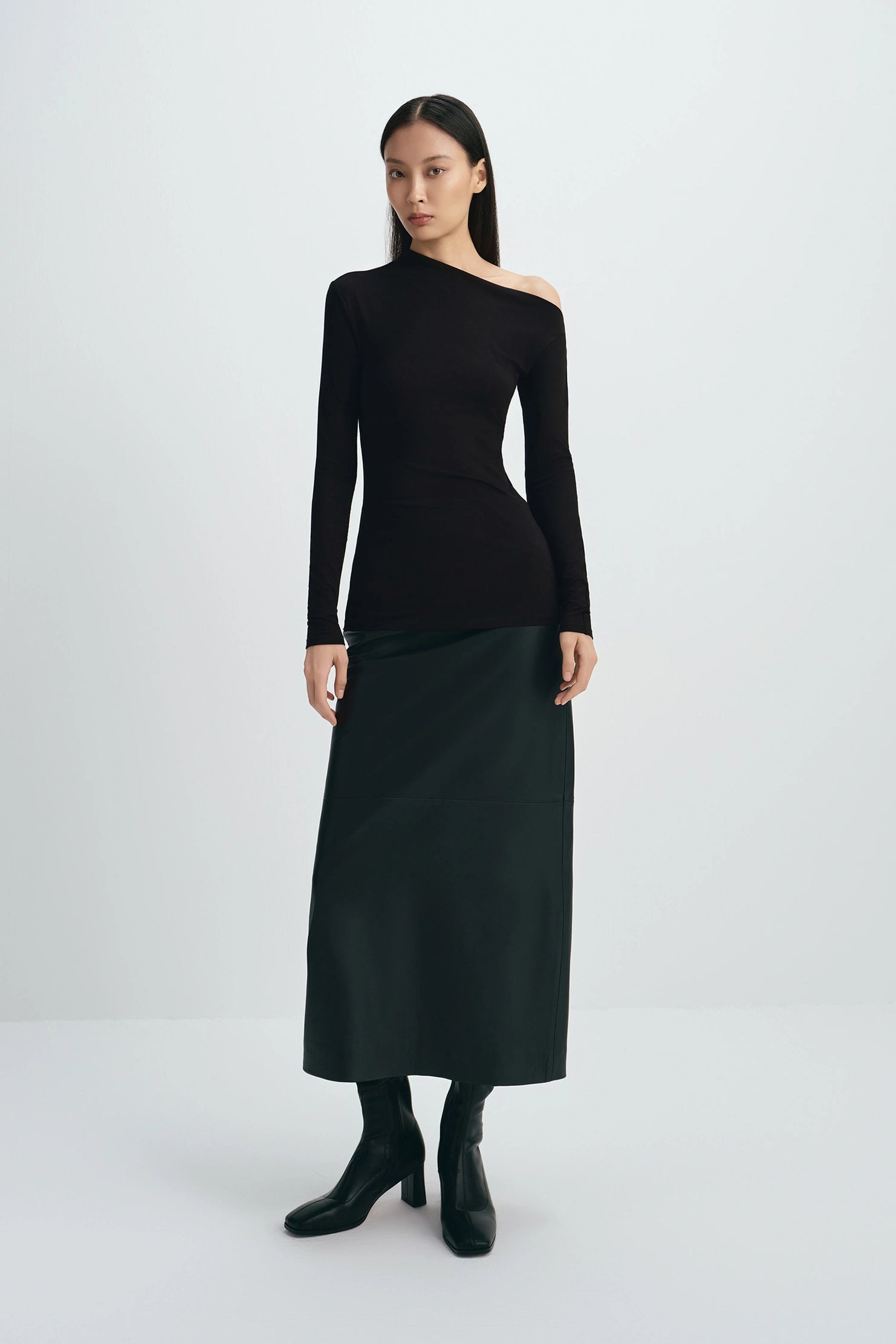 Rue Sophie Rosette Off Shoulder Top - Black, photo 2 of 6