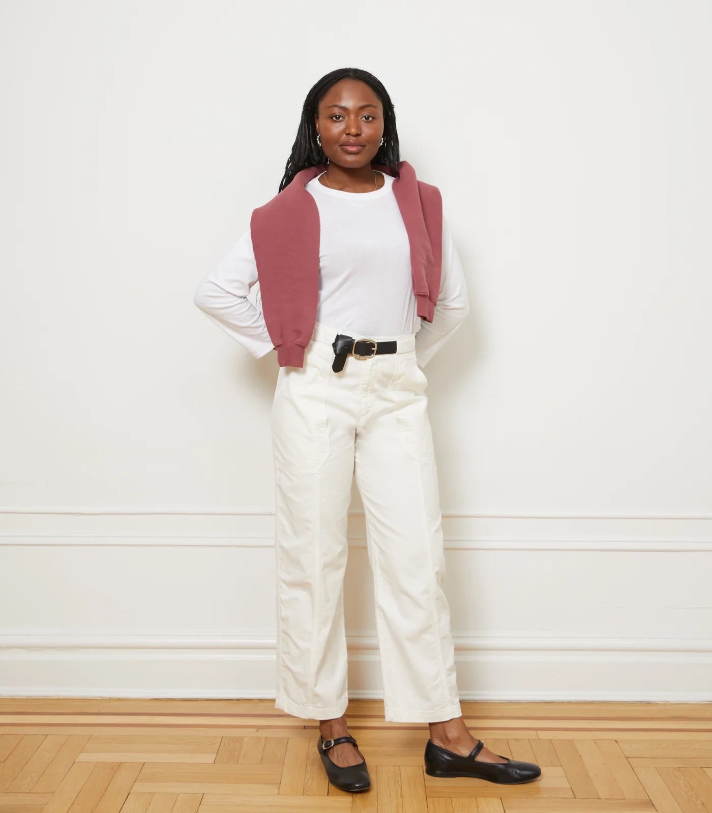 Loup Jess Seamed Trouser - Ivory, photo 2 of 3