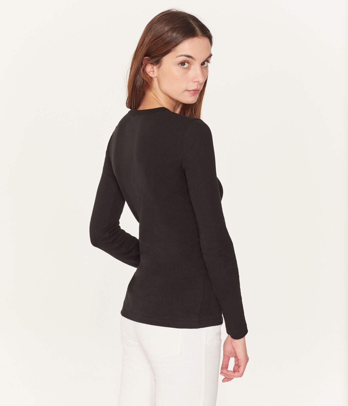 Petit Bateau Iconic Round Neck L/S Tee - Black, photo 7 of 8