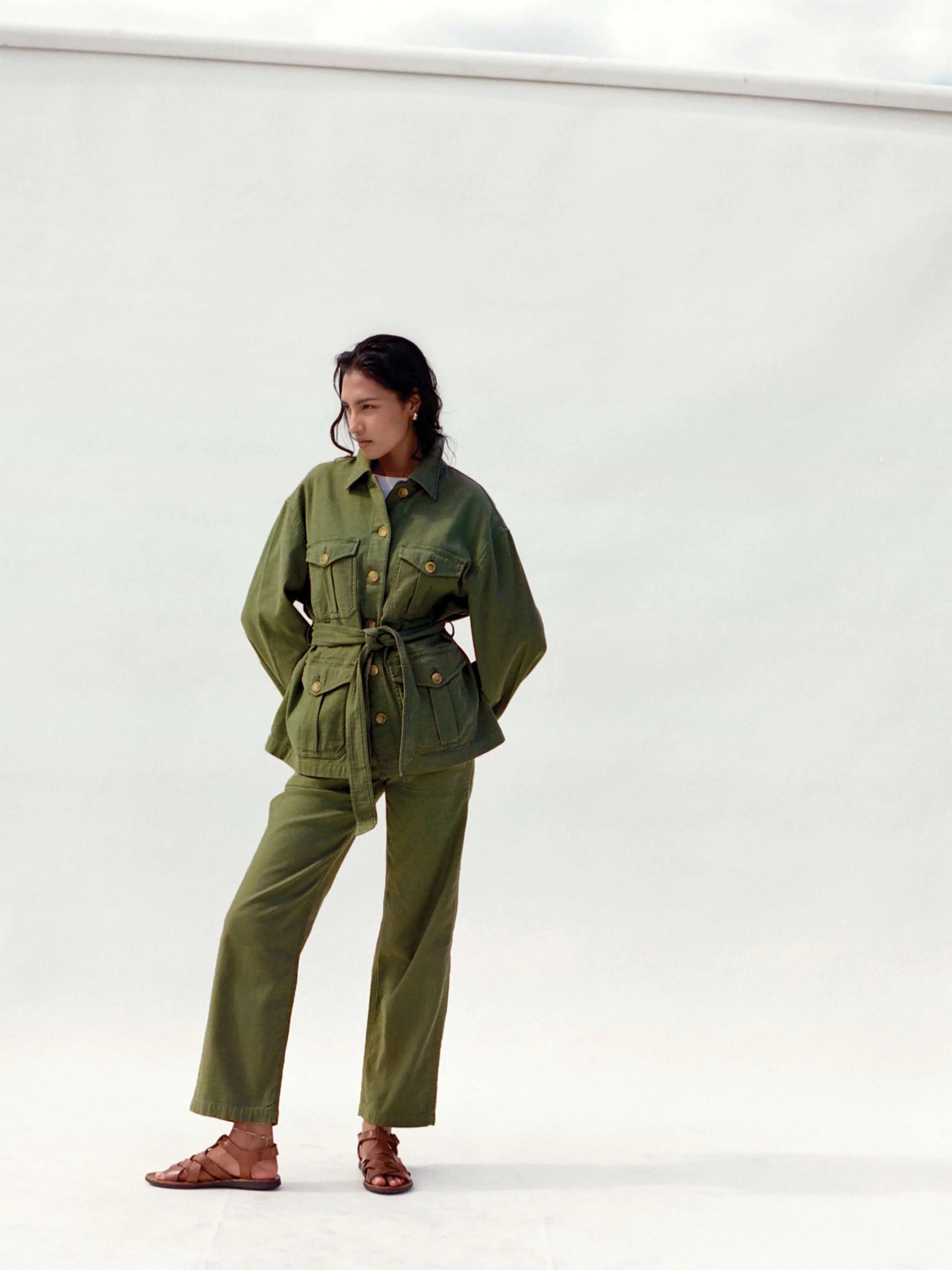 Faherty Soft Stretch Safari Jacket - Moss Green, photo 2 of 8