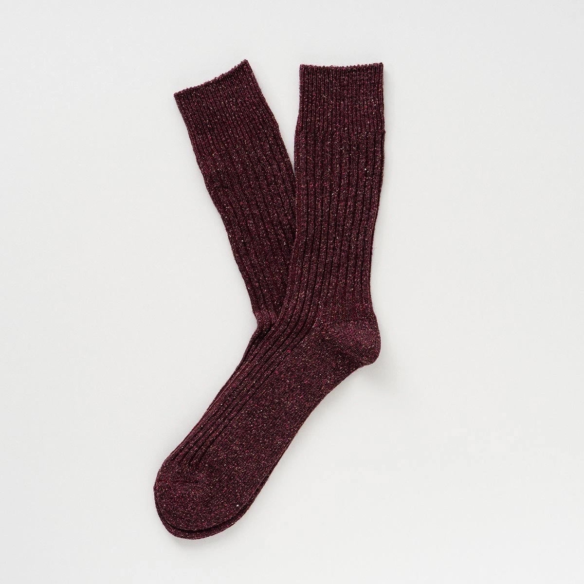 Klue Silk & Wool Star Dust Socks - Burgundy, photo 2 of 3