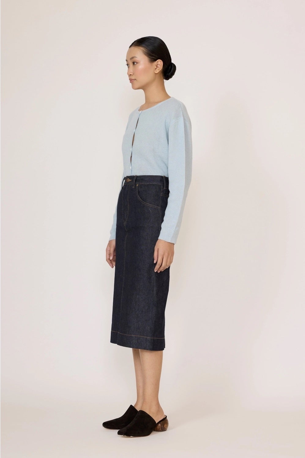 Laude 5 Pocket Denim Skirt - Dark Indigo, photo 2 of 6