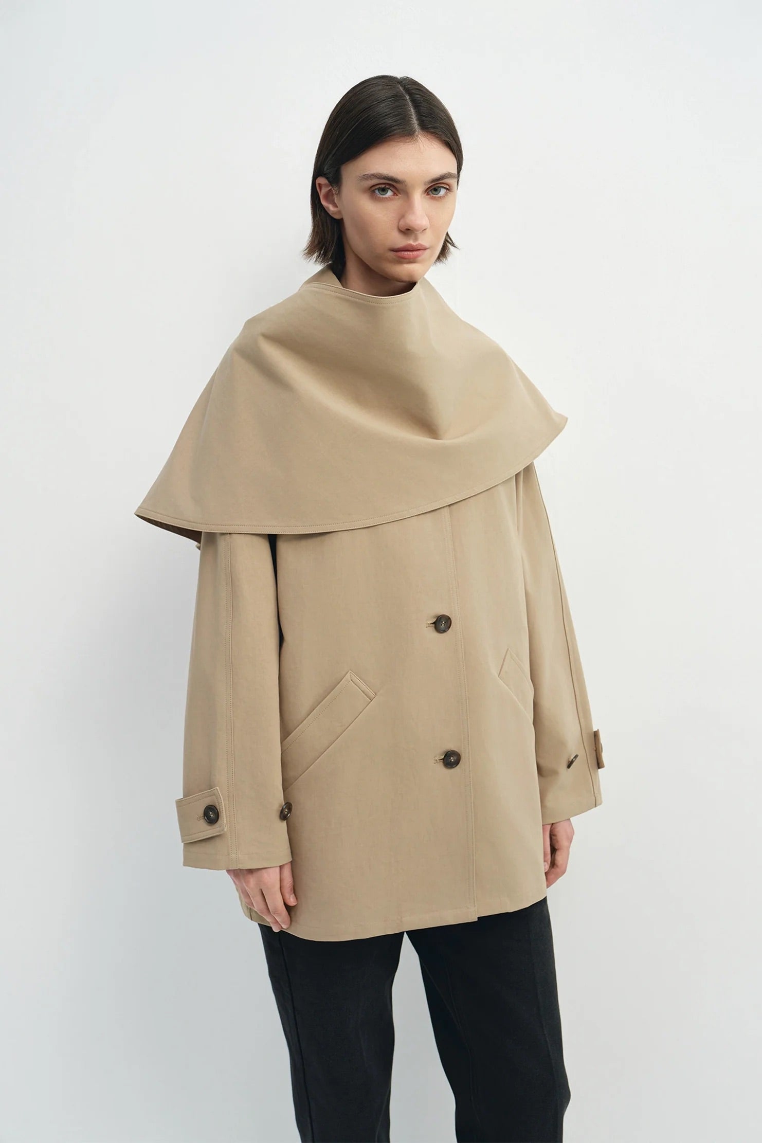 Rue Sophie Meline Scarf Jacket - Khaki, photo 1 of 8
