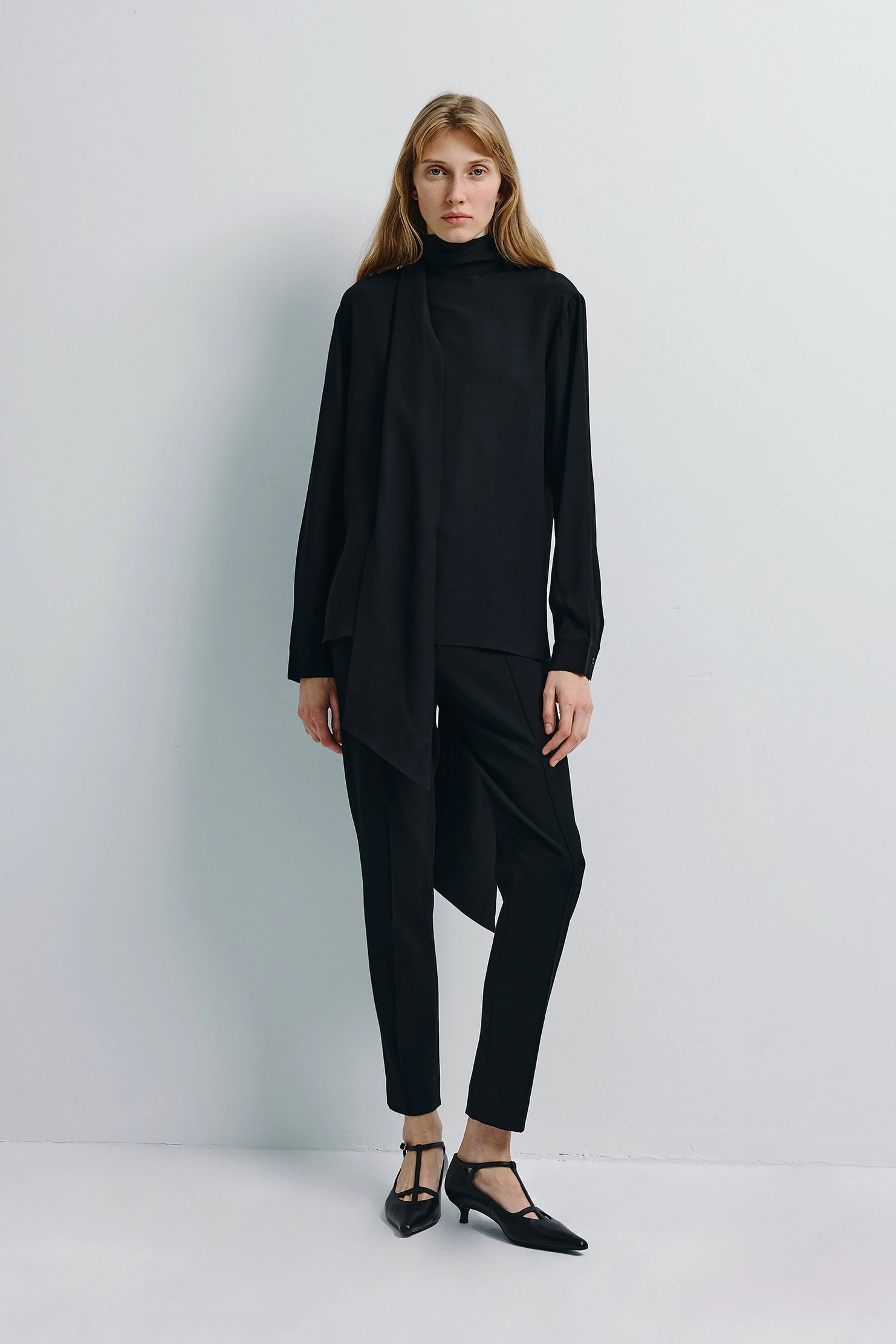 Rue Sophie Elea Scarf Blouse - Black, photo 2 of 6