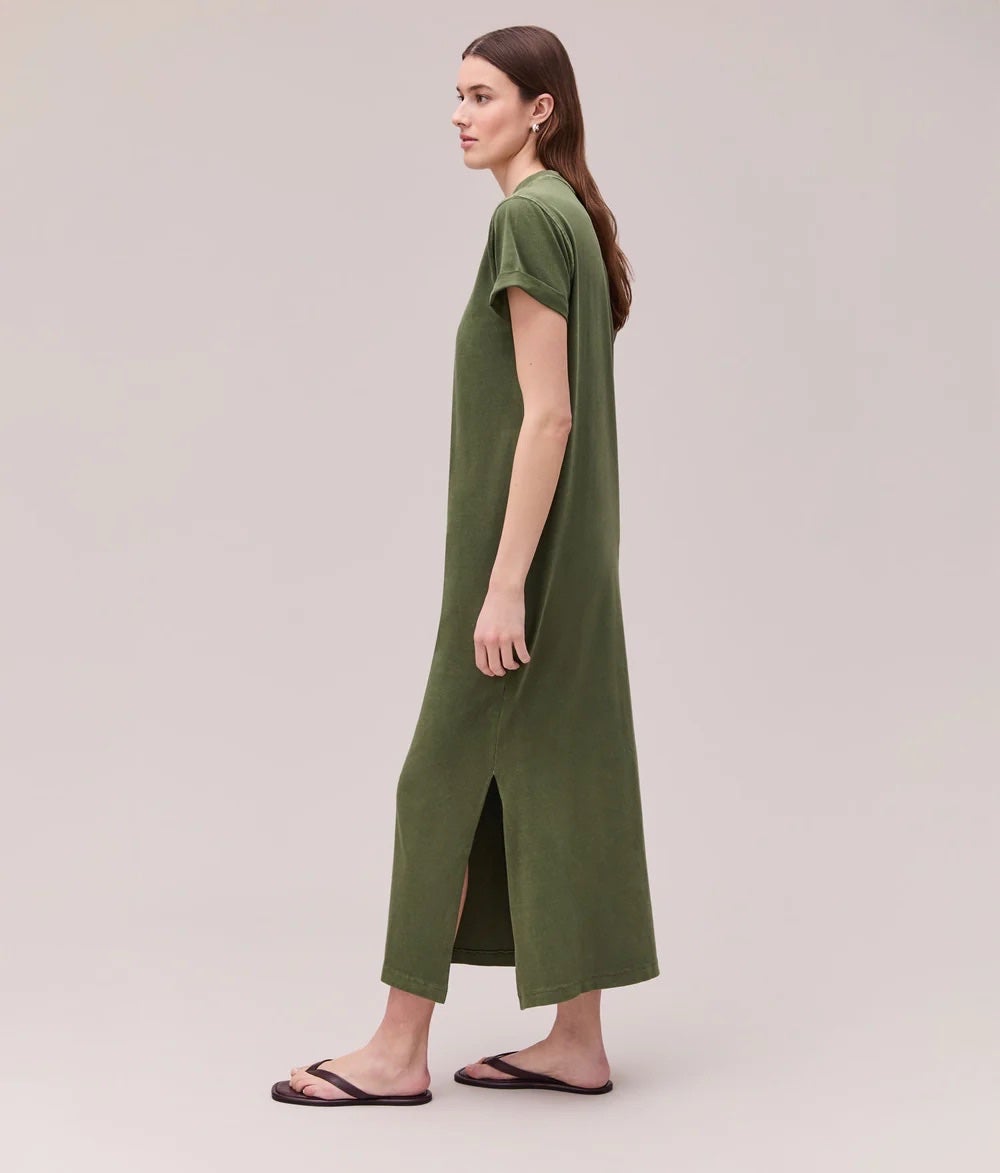 Richer Poorer Relaxed Tee Dress - Cypress Green, photo 4 of 6