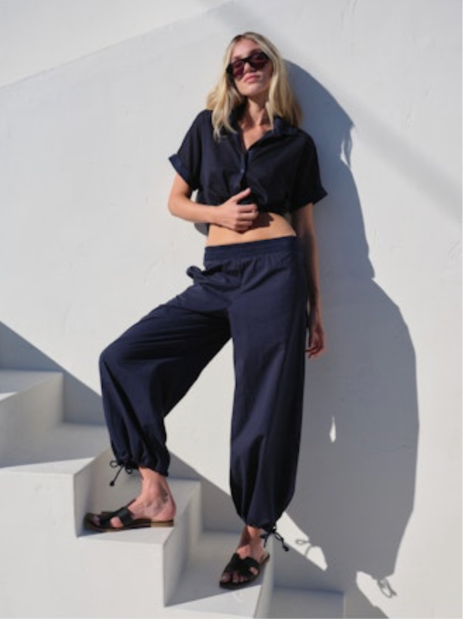 Stateside Voile Parachute Pant - Navy, photo 2 of 3