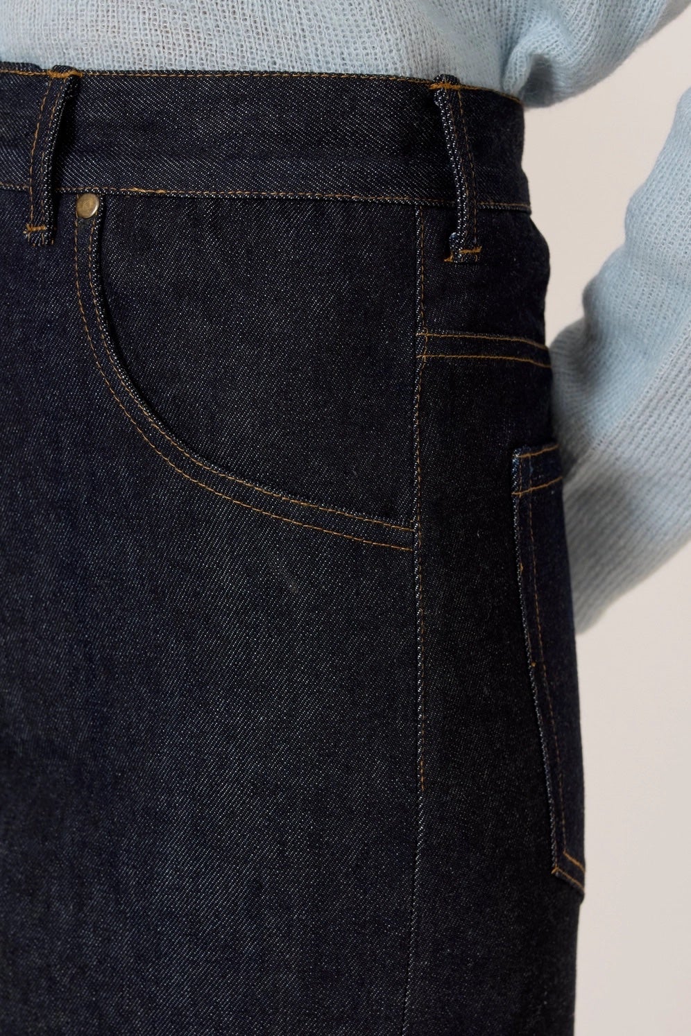 Laude 5 Pocket Denim Skirt - Dark Indigo, photo 4 of 6