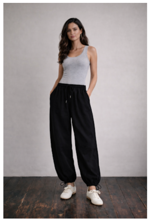 Stateside Twill Parachute Pant - Black