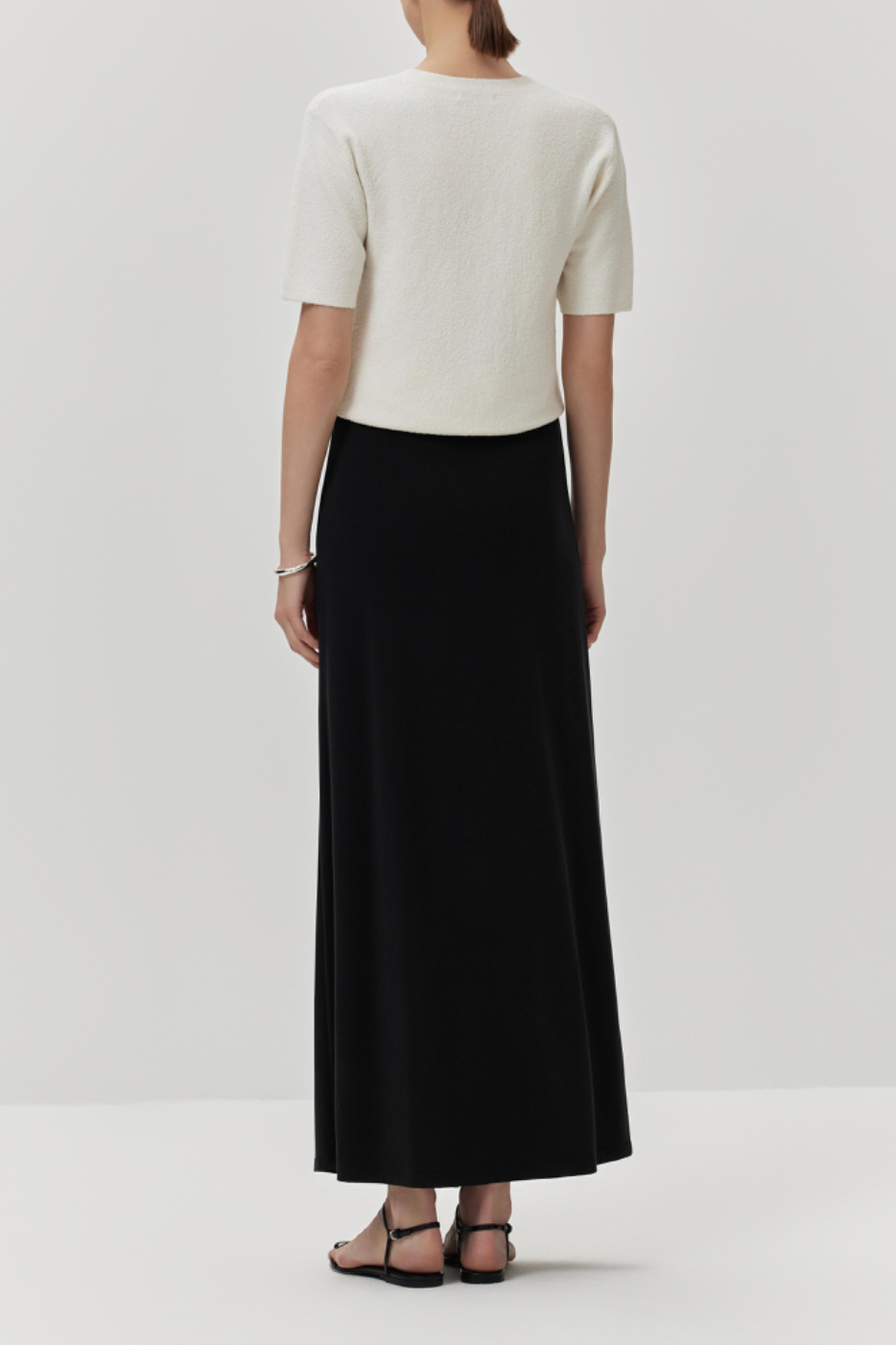 Rue Sophie Fleur Twist Front Skirt - Black, photo 3 of 8