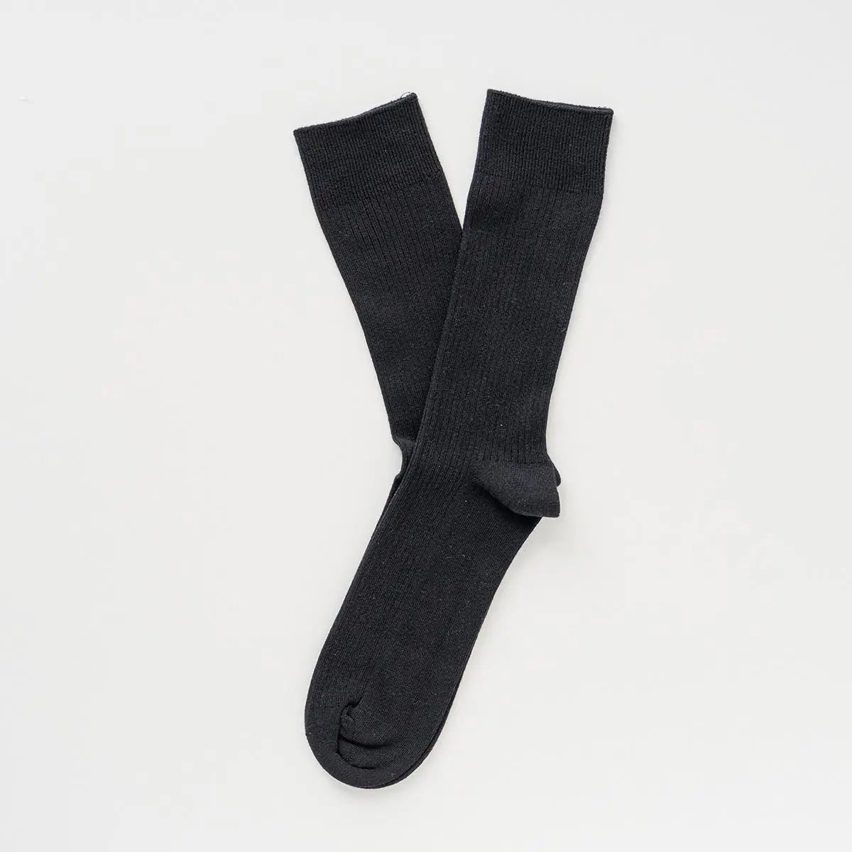 Klue Organic Cotton Solid Fine Stripe Socks - Black, photo 2 of 2