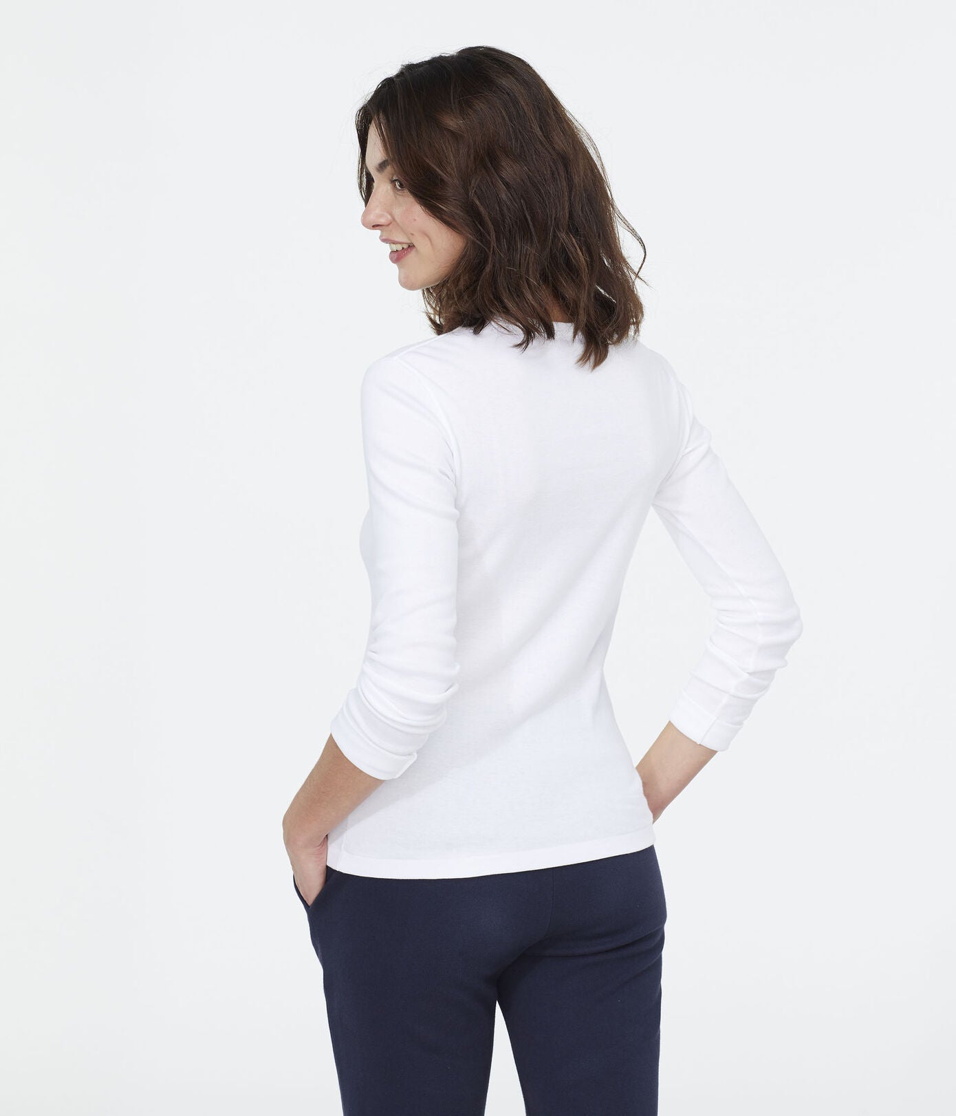 Petit Bateau Iconic Round Neck L/S Tee - White, photo 6 of 6