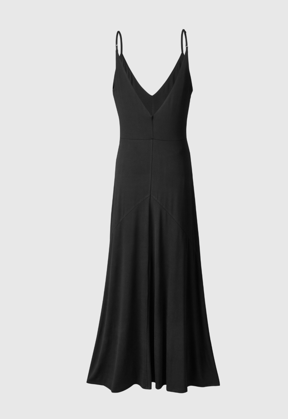 Rue Sophie Solene Jersey Slip Dress - Black, photo 6 of 7