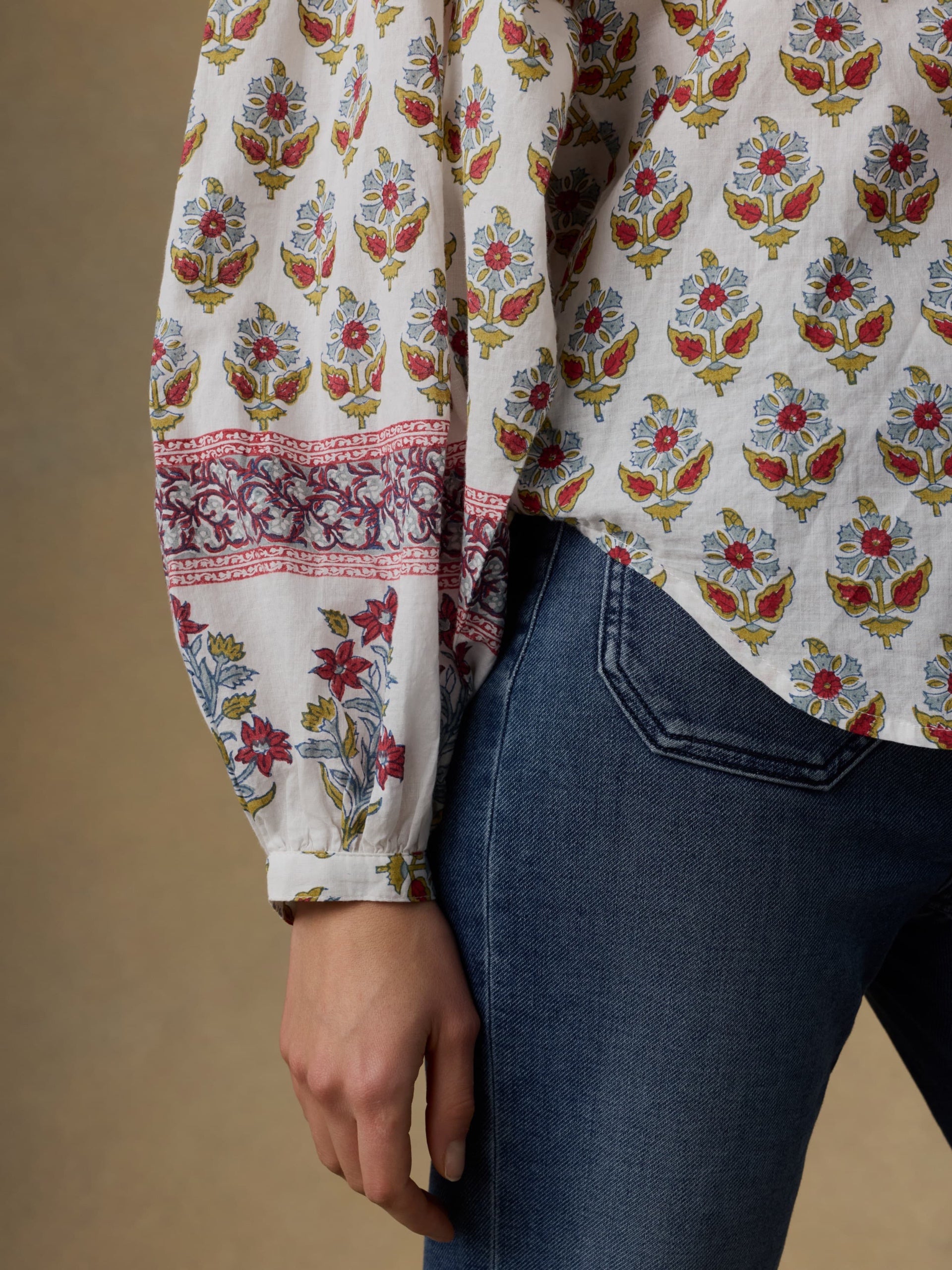 Faherty Suki Blouse - Antique Bouquet Print, photo 4 of 6