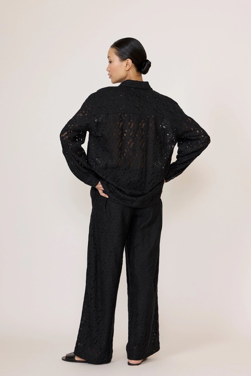 Laude Lace Everything Shirt - Black, photo 2 of 4