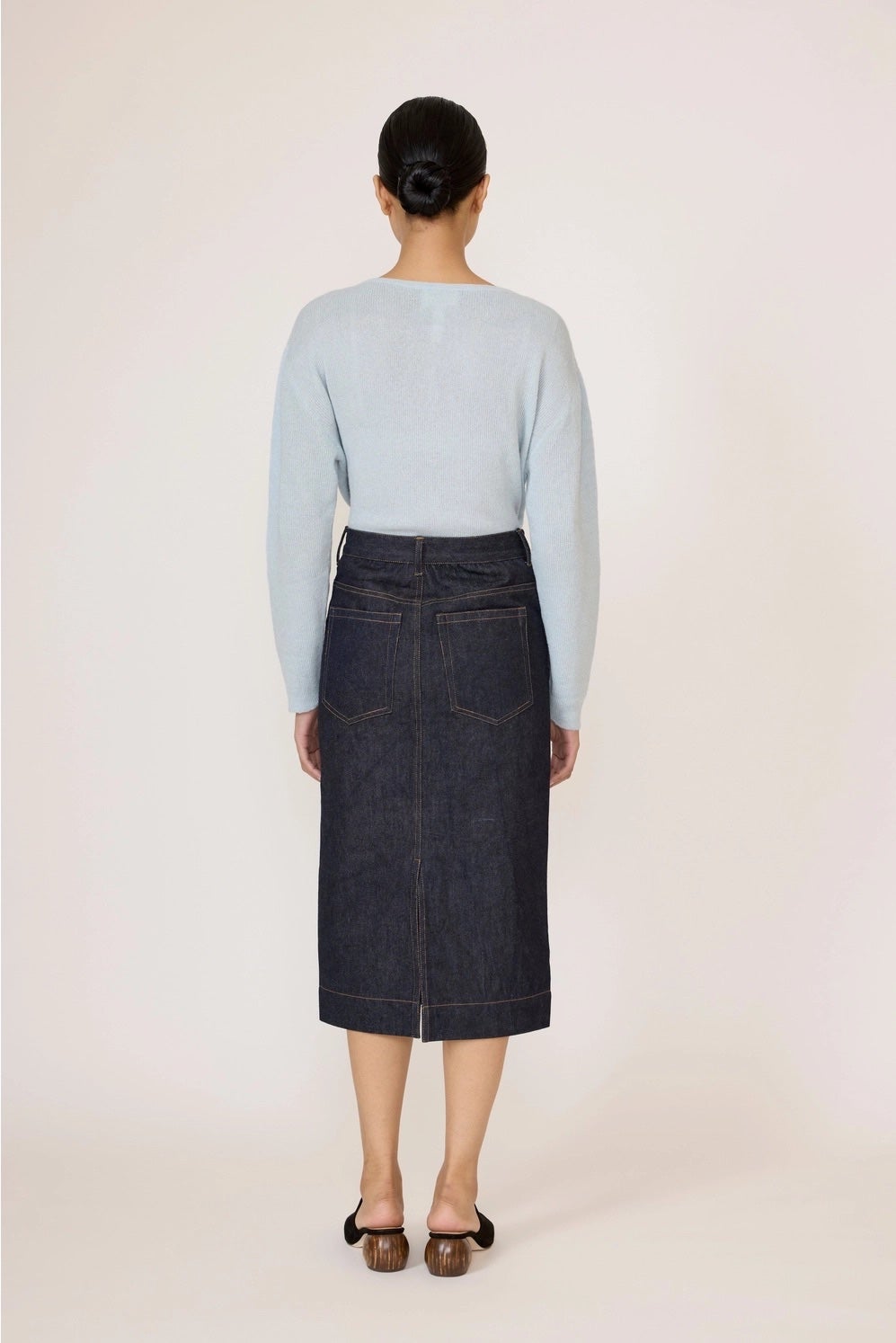 Laude 5 Pocket Denim Skirt - Dark Indigo, photo 3 of 6