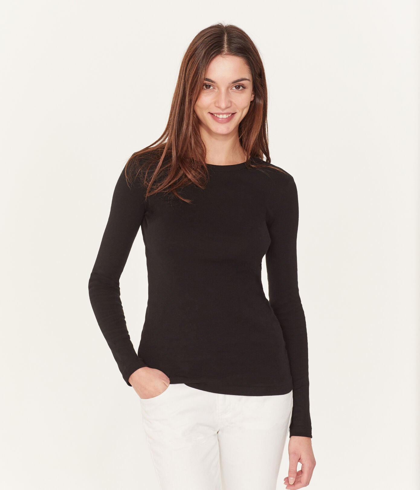Petit Bateau Iconic Round Neck L/S Tee - Black, photo 1 of 8