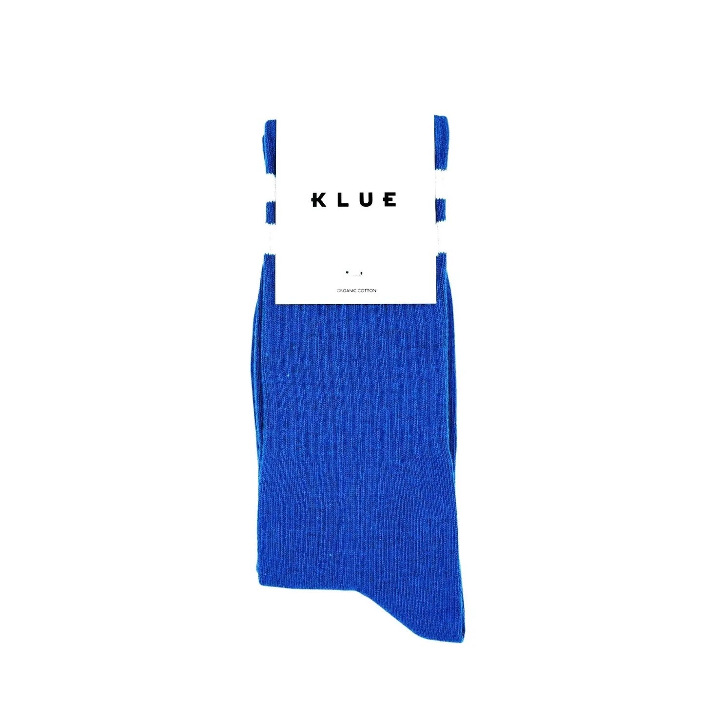 Klue Organic Cotton Tennis Socks - Blue/White, photo 1 of 3