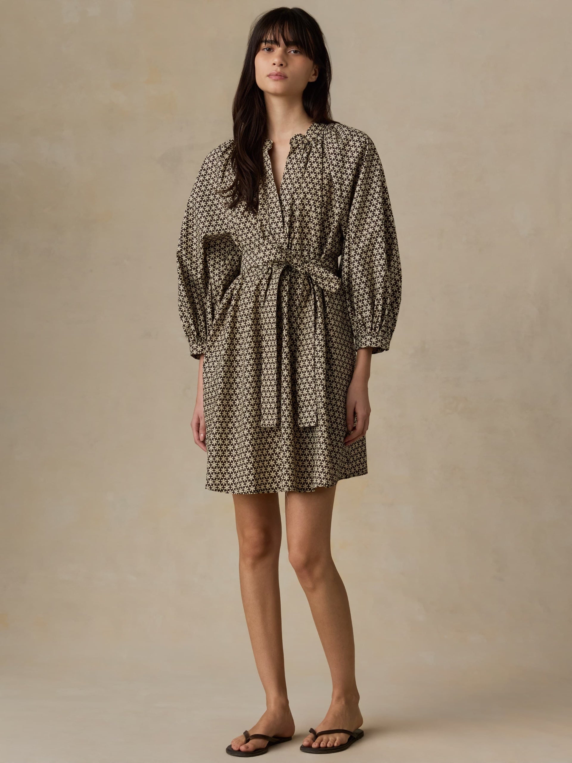 Faherty Coastal Poplin Kaia Mini Dress - Bloom Trail Floral, photo 3 of 6