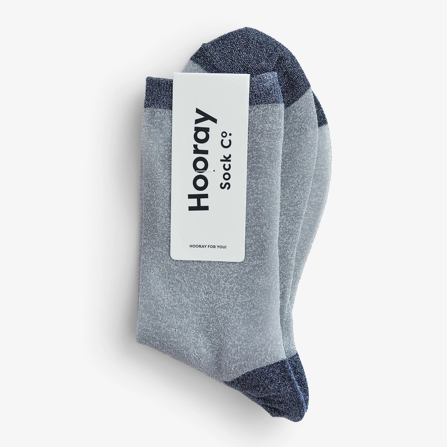 Hooray Sock Co. Broadway Sheer Crew Sock - Silver, photo 1 of 3