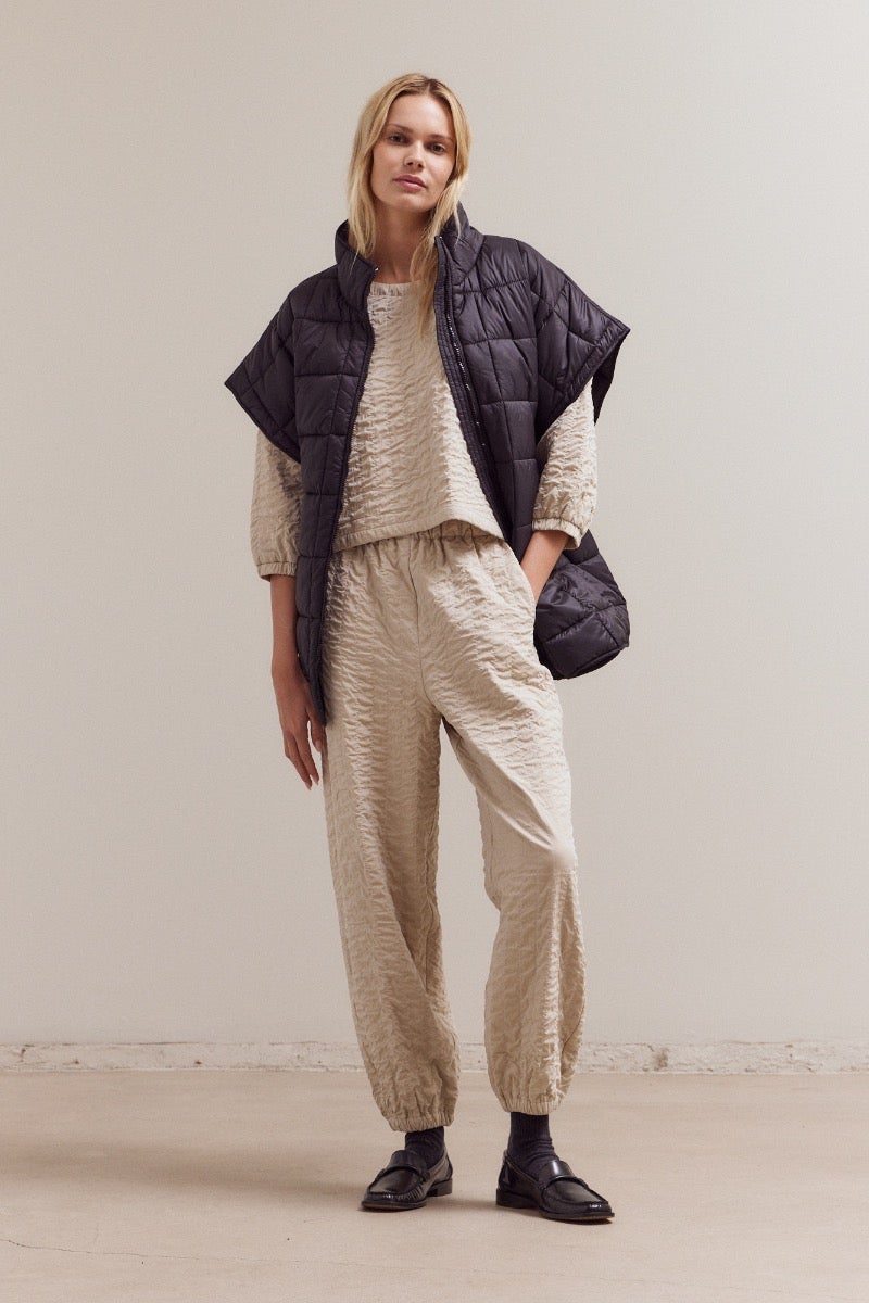 Grade & Gather Quilted Puffer Vest - Black, photo 2 of 6