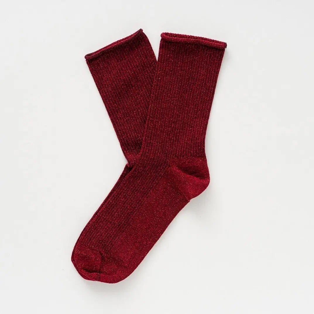 Klue Glitter Lurex Socks - Cherry Red, photo 2 of 4