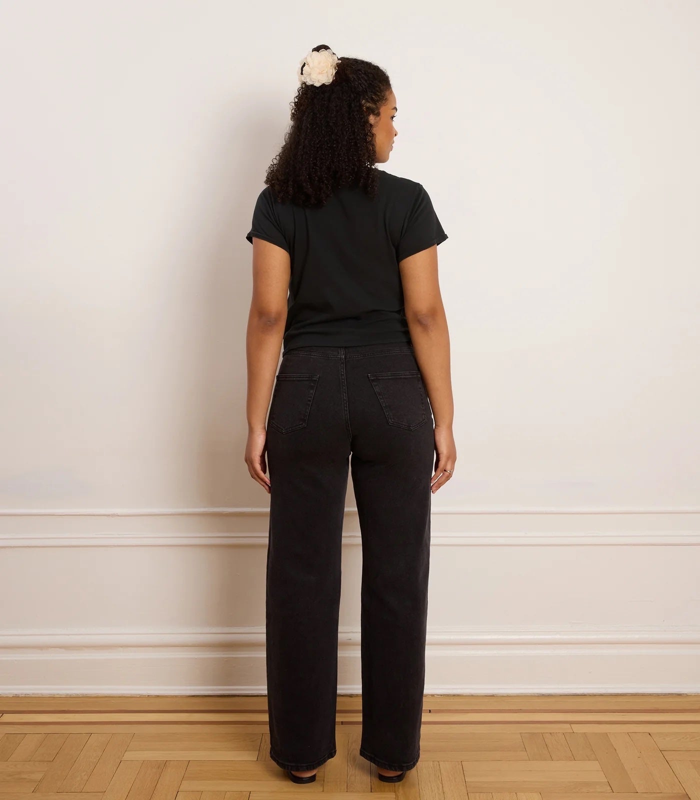 Loup Francois High Rise Wide Leg Jean - Black, photo 8 of 8