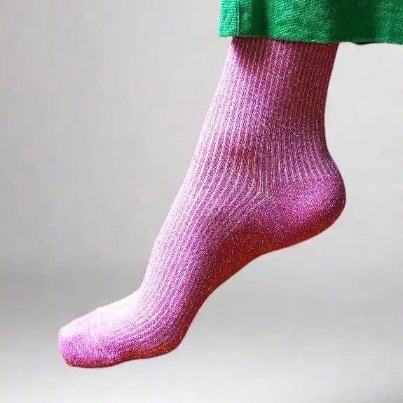 Klue Glitter Lurex Socks - Fuchsia, photo 3 of 3