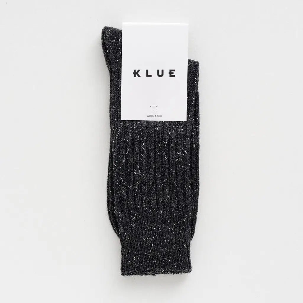 Klue Silk & Wool Star Dust Socks - Black, photo 1 of 2