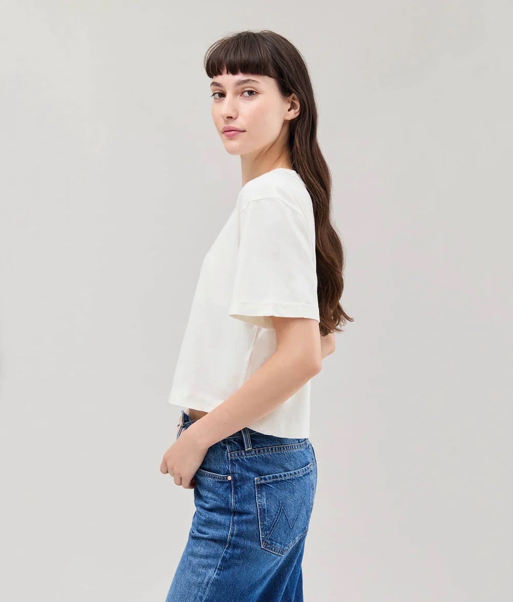 Richer Poorer Relaxed Crop Tee - Bone, photo 3 of 4