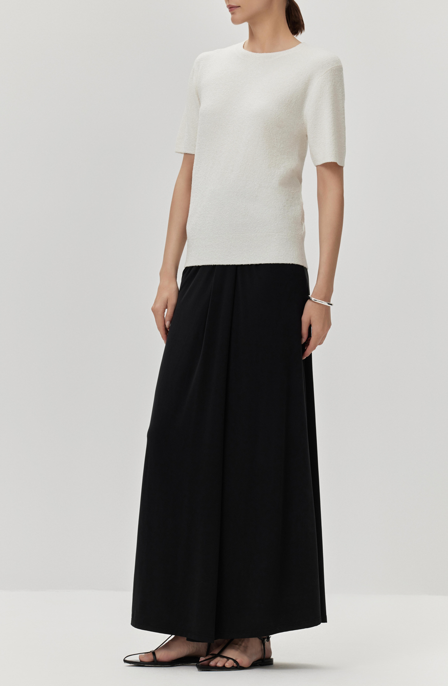 Rue Sophie Fleur Twist Front Skirt - Black, photo 2 of 8