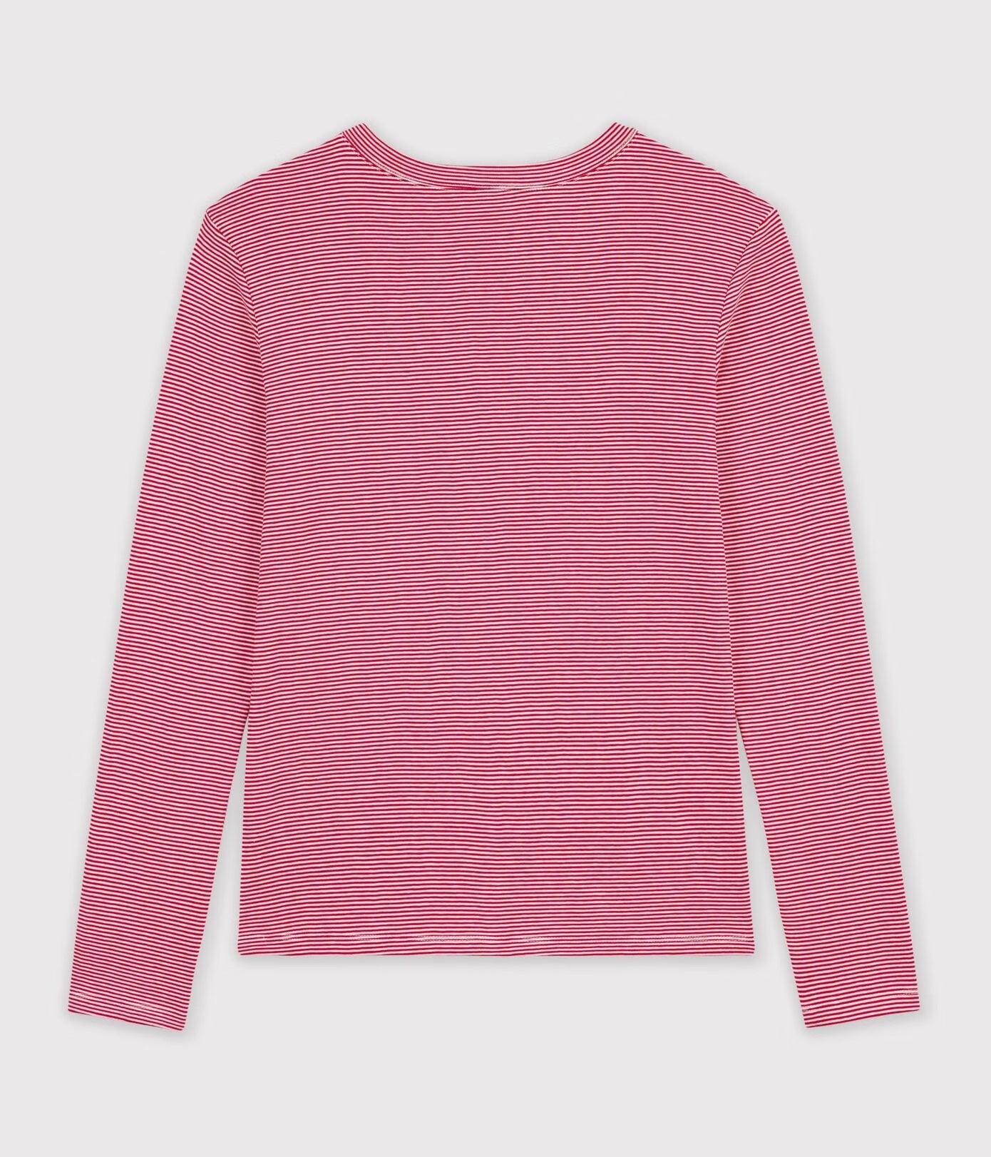 Petit Bateau Micro Stripe L/S Tee - Red/White, photo 3 of 6